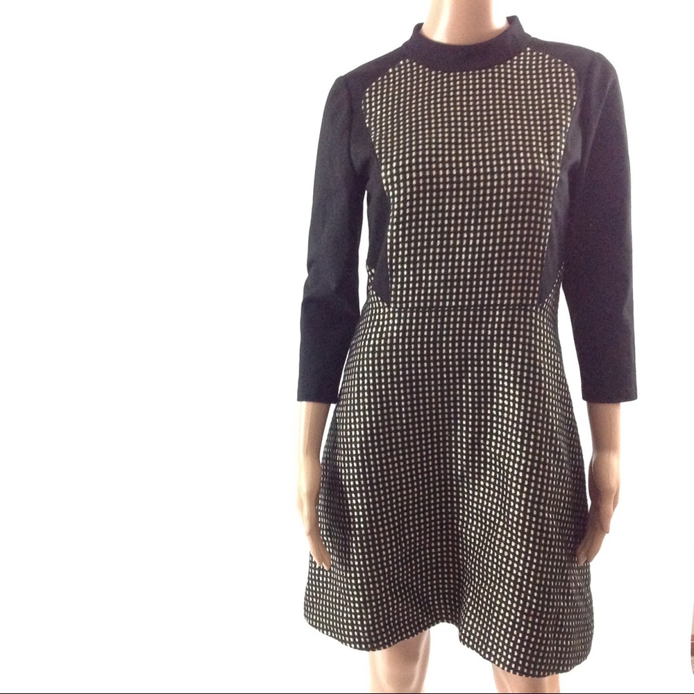 New Finity Women's Sheath Dress Size 2 Black Gold